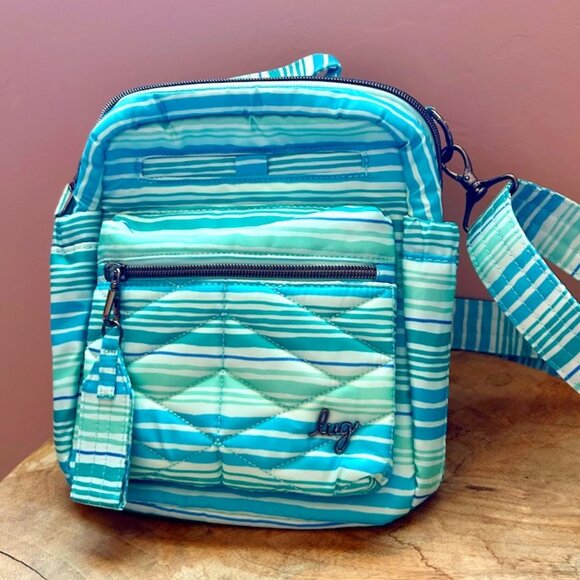 Lug Alpine Crossbody Bag - Love Waves Aqua NWOT - Picture 1 of 6